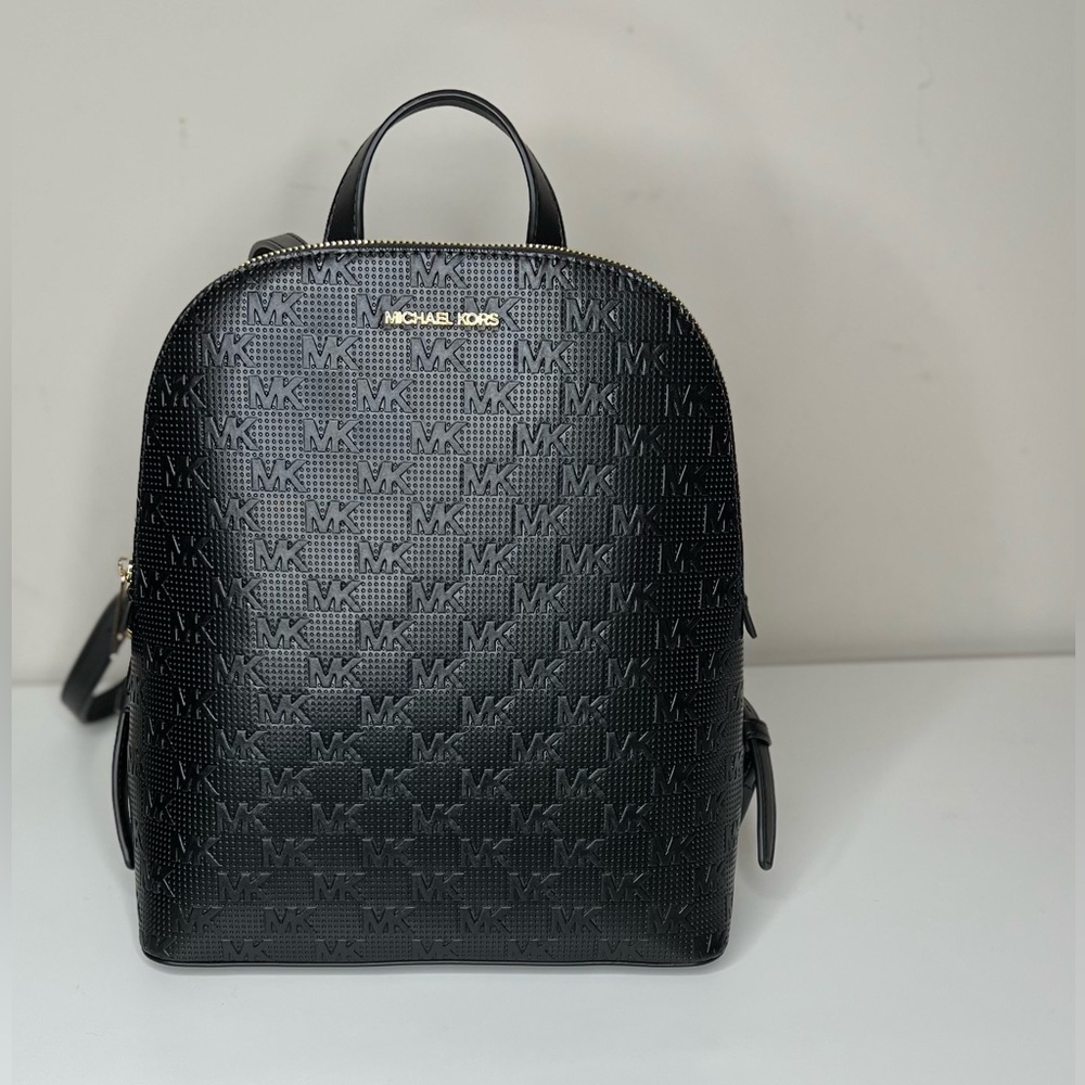MICHAEL KORS Cindy Large Perforated Leather Backpack NEW